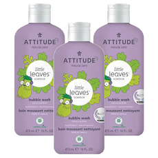 ATTITUDE 艾特優 兒童泡泡浴，香草&梨，473mL, 3瓶