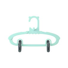 好物良品 兒童成長型疊掛伸縮安全衣架 28~37 x 16.5cm, 薄荷綠, 1組