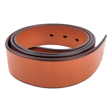 真皮植鞣牛皮帶身 四色可選, 棕色, 帶長110~125 × 帶寬3.8cm