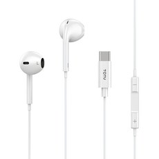 TOTU 拓途 Type-C 線控耳機 - 聽歌通話高清麥克風, 耀系列, 白色