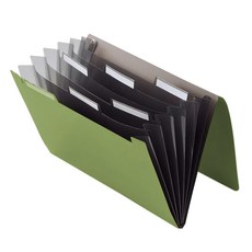 LIHIT LAB 文件夾 橄欖色 A7589-22，多層分隔，輕巧易攜帶，辦公文件收納整理好幫手, 1入, 240*325*18mm