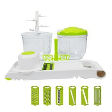 adora 多功能蔬菜切碎器，含切碎器、保管容器、刨刀底座、攪拌器、6個刨刀、蔬菜固定器, 860001, 1組