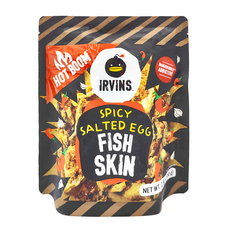 IRVINS 黑鴨 嗆辣鹹蛋黃魚皮, 80g, 1包