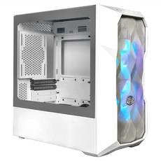COOLER MASTER 酷碼 MasterBox TD300 Mesh 玻璃側板 電腦機殼, M-ATX, 白色, 1個