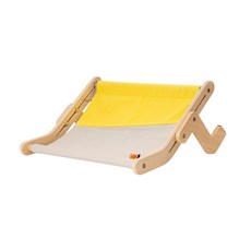 mewoofun 喵乎汪也 繽紛奇趣調節式貓掛床 可調節角度 親膚材質 穩固安全, 47 x 39 x 21cm, 日出(灰 + 黃), 1入