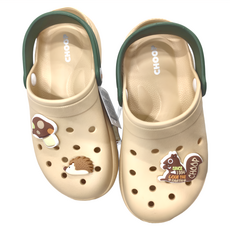 CHOOP 兒童款輕便布希洞洞鞋, 190mm, 沙色