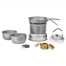 trangia Storm Cooker 超輕鋁風暴酒精爐套鍋組 27-2 UL, 銀色 + 銅色, 1組