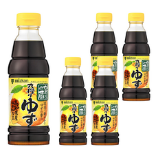 mizkan 味滋康 鮮藏果香柚子醋醬汁-日本柚子風味 清爽健康 多用途調味, 360ml, 5瓶
