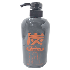 JUN COSMETIC 炭沐浴乳 深層清潔毛孔、溫和不刺激 薄荷香氛, 600ml, 1瓶