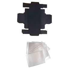 折疊牛皮紙盒 抽屜設計, 半透黑色, 1組