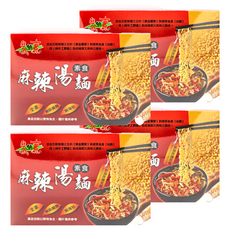 自然緣素 素食麻辣湯麵, 五穀雜糧之王, 黃金蕎麥, 純手工製造, 4盒