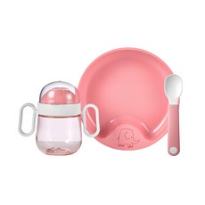 MEPAL MIO 餐匙盤水壺三件組, 100%無BPA 食品安全認證 兒童系列, 防滑學習餐盤,雙耳學習杯,學習餐匙, 1盒