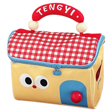 JAR嚴選 大眼小屋大容量化妝包, 1個, 黄色