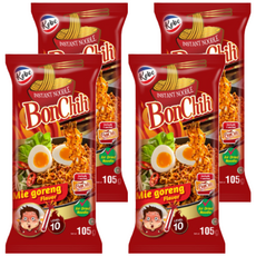 Kobe Bon Chili Mie Goreng Lv 10 辣味炒麵 105g, 4包