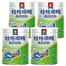 QUAKER 桂格 高鈣順暢奶粉, 750g, 4罐