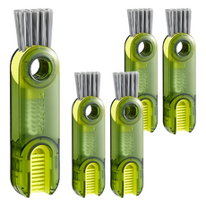 三合一杯刷, 5入, 尼龍+塑膠, 綠色, 1組