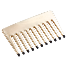 VeSS 天然礦石寬齒叉梳, 單一顏色, 1支