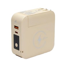 Mediasonic 萬磁王無線快充行動電源10000mAh 奶茶色 輕巧便攜, GLX4-AWC1W-MT