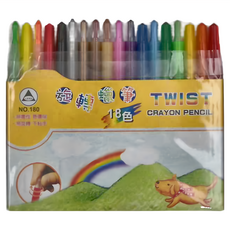 LEAD 利得 旋轉蠟筆, 18色, 1盒
