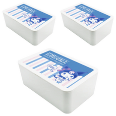 收納王妃 三麗鷗 濕紙巾盒, 酷洛米線條, 3個