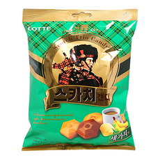 LOTTE 樂天 綜合蘇格蘭糖 正宗歐洲奶油糖果 一包3種口味, 317g, 1包