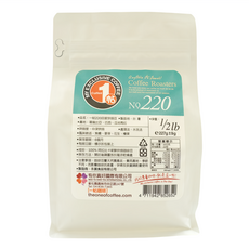The One Coffee NO.220 中深烘焙 焦糖 麥芽 花生 榛果風味, 咖啡豆(無研磨), 227g, 1包