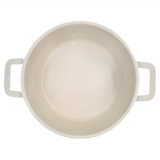 LENANSE 雙耳深湯鍋 20cm 2.5L 適用瓦斯爐/電磁爐/黑晶爐/IH爐/烤箱, 白色, 1個