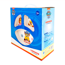 SPIN MASTER PAW Patrol 汪汪隊立大功 兒童圓形餐盤餐具4件組, 3歲以上, WW6631, 1組
