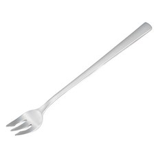 YOSHIKAWA 吉川 長柄不鏽鋼叉 an0208 1入 水果叉 甜點叉, 不鏽鋼色