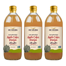 De Nigris 德尼格斯 未過濾蘋果醋 帶醋母 生的, 1L, 3瓶
