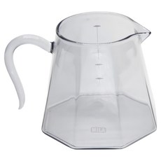 MILA 山型玻璃壺 ML-G821, 600ml, 1個, 透明黑