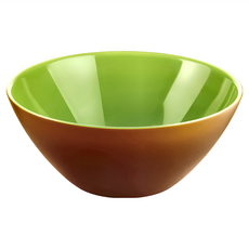 guzzini My Fusion 沙拉碗 20 x 8.5 cm 1150 cc 義大利製, 咖啡色 + 綠色, 1個