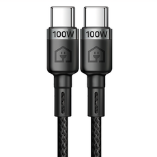 Home Planet Type C to Type C 100W高速充電線 黑色 2條, 2m