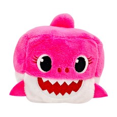 pinkfong 碰碰狐 鯊魚寶寶方塊音樂絨毛玩偶 - 鯊魚媽媽, 鯊魚媽媽 粉紅色, 1個, 8cm
