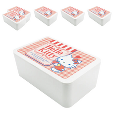 收納王妃 三麗鷗 濕紙巾盒, 凱蒂貓格紋, 6個