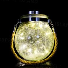 裂紋燈 暖白-30燈 尺寸12.5*14.5 玻璃+太陽能板, 暖白光, 1個