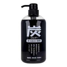 JUN COSMETIC 炭洗髮精 深層清潔頭皮、控油、無香料, 600ml, 1瓶