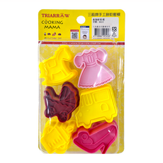 TRIARROW 三箭牌 童趣餅乾模具, 混合色, 1組