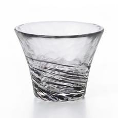 津輕 手作夜霧清酒杯 60ml, 1個, 透明黑色
