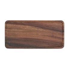 LifeShopping 胡桃木長方形小托盤 A款, 胡桃木色, 1個