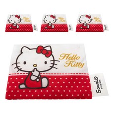 Hello Kitty 凱蒂貓 絨毛隨身面紙套, 紅白色