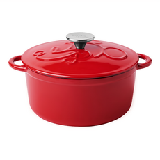 MEYER 美亞 迪士尼煮樂系列琺瑯鑄鐵鍋含蓋 2.5L 不含PFOA 鍋蓋上有線條畫出的米奇頭造型浮雕, 20cm, 紅色, 1個