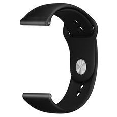 Apollo Life 阿波羅 經典單色反扣快拆式矽膠錶帶 全身可水洗 防塵防指紋, 通用型22mm, 黑色, 1個