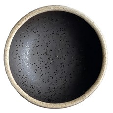 吾山窯 霧面 描邊 醬料缽, 陶瓷 日本產, 黑棕色, 1個