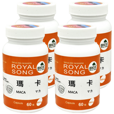 ROYAL SONG 御松田 瑪卡粉末膠囊, 60顆, 500mg, 4罐