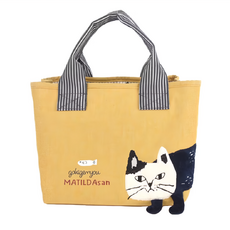 kUSUgURU JAPAN 日本眼鏡貓 Matilda san系列 手拿包 立體貓腿條紋配色