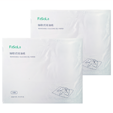 FaSoLa 多用途烤箱 氣炸鍋 烘焙用食品用吸油紙 抽取式款 2捲, 20 x 27.3cm, 50張, 1組