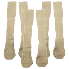 足健美襪品 超彈紓壓萊卡及膝襪 3雙 Set, 分段施壓, 長時間穿戴舒適, 男女皆可穿, XL, 膚色