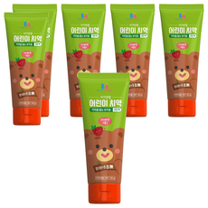 BUSYANGEL 寶寶低氟牙膏，覆盆子味，第二階段，60g, 6條