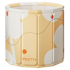 mAndLA 漫多拉 折疊收納免安裝泡澡桶 70 x 65cm 秋日黃 輕巧便攜